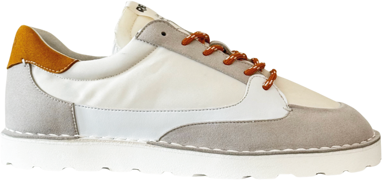 Wave MUSTARD in Light Grey Suede